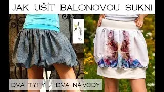 Jak ušít balonovou sukni (dva typy a návody) | Caramilla Easy