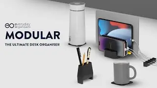 EO - Everyday Organisers | MODULAR - Vertical Laptop Stand with Cable Organizer & More!