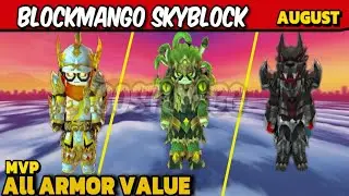ALL MVP ARMOR VALUE in Skyblock Blockman GO 🔥 | Full 5/5 Armor Value  (August 2025)