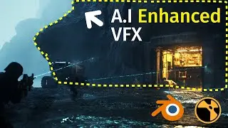 Blender + Nuke | Улучшенный с помощью ИИ процесс цифровой матовой живописи