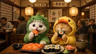 【猫ちゃん 家族】子猫と一緒に 家族ごはんとやさしい一日 Kitten Friends’ Warm Family Day