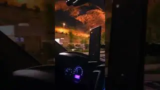 The car is running on the road in the dark of night In hilly areas #car #road #night #travel  #2025