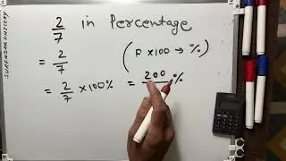 2/7 ko pratishat mein badlo | bhinn ko pratishat mein kaise badlen | Fraction Percentage | 2/7 Hindi