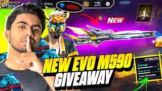 New M590 Evo Gun Skin Giveaway 😱  Armor Penetration ++ Relode Speed + Overpowered - Garena Free Fire