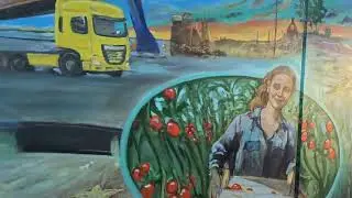 IMMENSE FRESQUE EN L'HONNEUR DES ROUTIERS