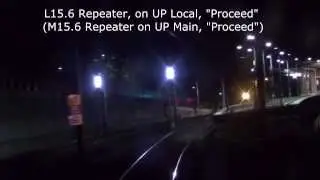 Train Drivers View on East Hills Line At Night