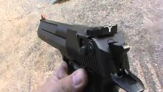 I.M.I. Magnum Research Desert Eagle .357 Magnum shooting Bitterroot Valley 180 grain bearload hollow