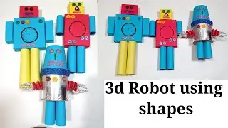Make robot using shape || robot  with geometry shape || math shape model