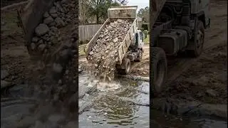 Insane Dump Truck Action in Backyard! #dumptruck #shortsfeed