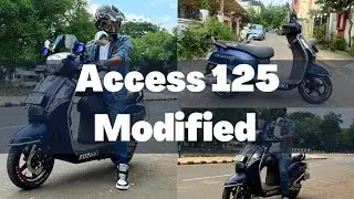 NEW SUZUKI ACCESS125BS6 2022 modification||hjg fog light||Windshield black lamination||Led handguard