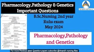 Pharmacology pathology & Genetics paper may 2024 exam