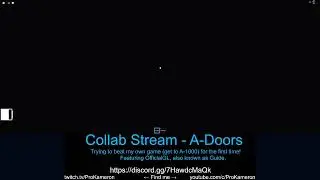 Trying to beat my game for the first time! | A-Doors Collab Stream featuring OfficialGL