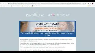 Everyday Health Privacy Claim up to $2500 dollars