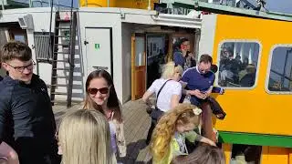 4K Mersey Ferries Outgoing River Explorer Cruise from Woodside to the Pier Head on 26/3/22.