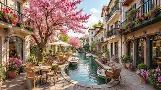 Spring Canal Caf&eacute; Jazz 🌿 Smooth Jazz Music for Relaxing Mornings, Cozy Streets & Peaceful Mood