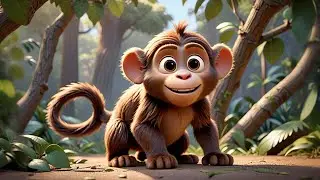 Three Monkey Kids Swing Up High | Jungle Song for Kids | Nursery Rhymes and Monkey Fun