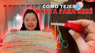 MANTA TEJIDA A CROCHET PASO A PASO/ COMO TEJER MANTA PARA BEBE #crochet #crochettutorial