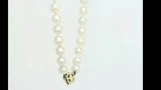 Mikimoto Matinee Length Single Strand Pearl Necklace 18K YG 6-6.5MM 24&rdquo; Long - 34366