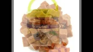 Premium Dog Treats Training Snacks Dog Food Puppy Chews,Salmon Cubes, 340g