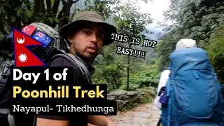 FIRST DAY Trek in NEPAL (Poonhill Trek DAY 1) Nayapul- Tikkhedungha