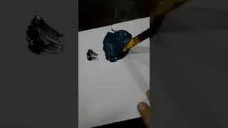 💙+🖤+⚪=Slate grey #shorts #youtubeshorts #paintingshorts