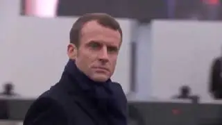 Macron Inspecting Troops