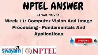 Computer Vision and Image Processing | Week 11 Quiz Assignment Solution | NPTEL 2024 | SWAYAM 2024