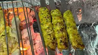How to Charcoal Grill the Chicken Kofta #middleeasterncuisine #chickenkofta #chicken #kofta #yummy 