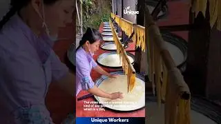 Making soy milk skin at home- The workers do their job perfectly || #machine #shorts