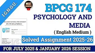Bpcg 174 Solved Assignment 2025-26 // Psychology and Media // #bpcg174_assignment #bpcg174 #bpcg_174