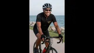 CrossFit Cycling Workout by Guruji Bryant | Santosh Yoga Fitness near Lake Michigan 🌊🚴&zwj;♂️
