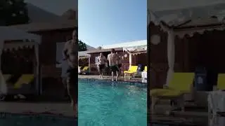 pool jump in slow motion #fortuna #pooljumps #swimming #goa #viral #shorts #ytshorts