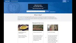 Copyright Public Records System Pilot Tutorial