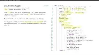 [November 25, 2024, LeetCode daily] 773. Sliding Puzzle - Python, solution explained