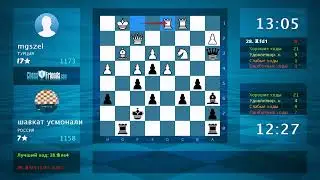 Chess Game Analysis: mgszel - шавкат усмонали : 0-1 (By ChessFriends.com)