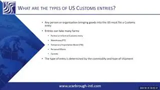 US Customs entry &ndash; Temporary Importation Bond TIB