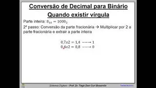 Conversão de Decimal para Binário de Número com Vírgula