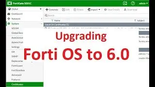 How to Upgrade Fortigate 6.0 from Fortigate 5.6.3
