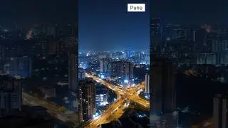 Is This Really Pune Night View Will Surprise You🏙️ | Pune City 4k Shorts | Tallest Buildings In Pune