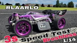 3s Speed Test - RLAARLO Brushless 1/14  RC Buggy