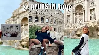 24 HOURS IN ROME VLOG || colosseum, trevi fountain, pantheon tour, food with a view + BEST DAY EVER