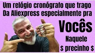 GARIMPEI na Aliexpress um REL&Oacute;GIO surpreendente, Bom Bonito e Barato, Cron&oacute;grafo maravilhoso 
