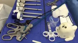 Surgical robot on display at Sherman Hospital