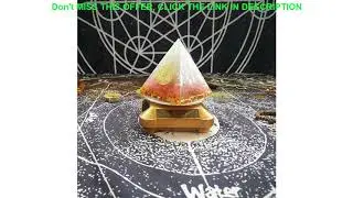 Slide Orgonite Energy Pyramid Anahata Chakra Ariel White Crystal Powder Crystal Courage Pyramid Res