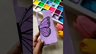 DIY Phone cover🦋💜#art #trending #viralvideo #shortvideo #diy #painting #phonecase #trend #aesthetic