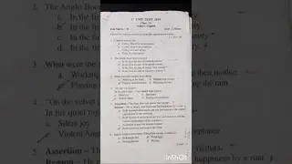 first unit test 2025 English question paper class 10 | 2024 #seba #exam