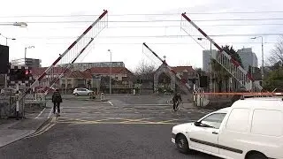 Merrion Gates Level Crossing - IE 8300 Class Dart Train