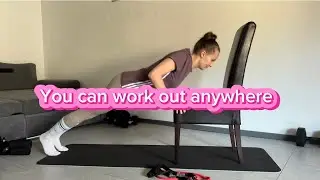 No Gym Needed💗Chair Push-Ups #homeworkout #nogymneeded #fitathome #womenwhomove #movementismedicine