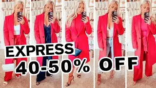 EXPRESS HOLIDAY TRY-ON | 40-50% off | 1 Coat, 10 Outfits | Size 10