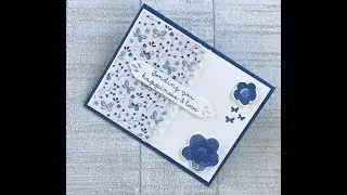 Beautiful card using Needle & Thread stamps and framelits